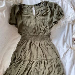 Staccato Green mini dress